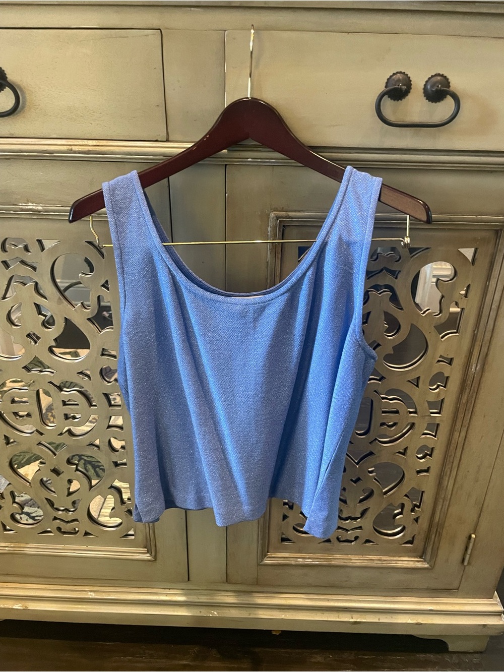 St John Periwinkle Scoop Neck Women's Tank Top